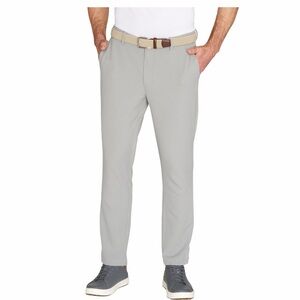 Greg Norman Men’s Performance Stretch Waistband , Textured Stretch Pants, Gray